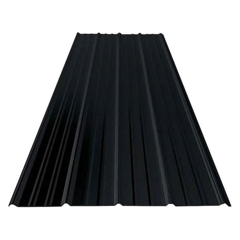 black roof sheet metal|12' black metal roof panels.